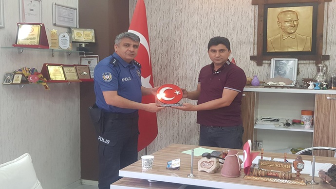 BAŞ KOMSER ALPASLAN SEÇİLMİŞ, HÜSEYİN KIRAN `I ZİYARET ETTİ