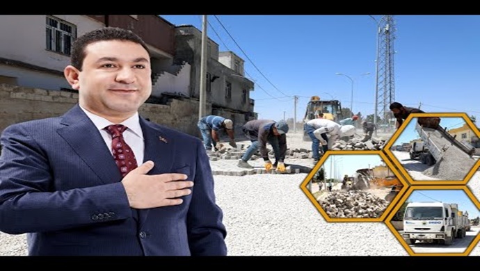 HARRAN’DA BOZULAN VE DEFORME OLAN PARKE TAŞLARI ONARILIYOR