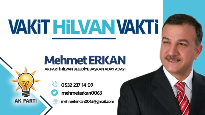 İŞ İNSANI ZİRAAT MÜHENDİSİ MEHMET ERKAN AK PARTİ HİLVAN BELEDİYE BAŞKAN ADAY ADAYI OLDU