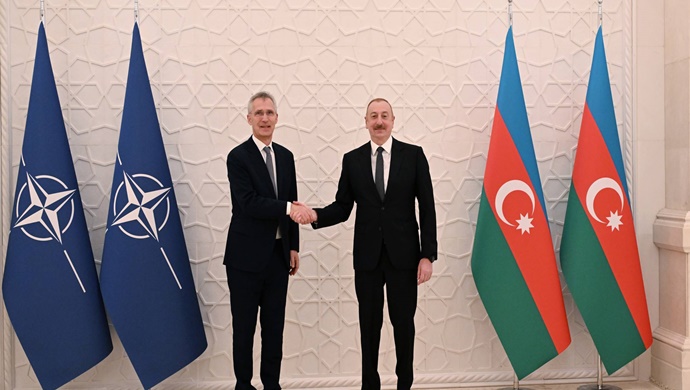 İlham Aliyev, NATO Genel Sekreteri Jens Stoltenberg ile baş başa görüştü