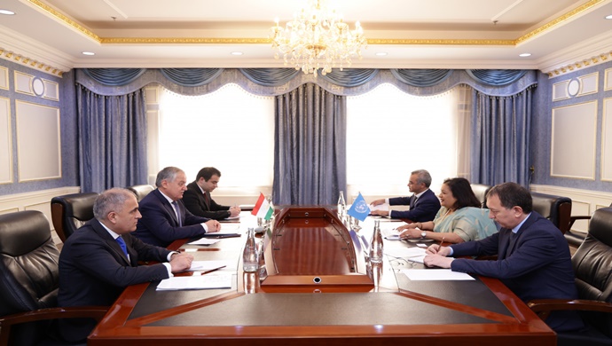 Bakanın UNODC’nin Orta Asya’daki Bölge temsilcisiyle görüşmesi