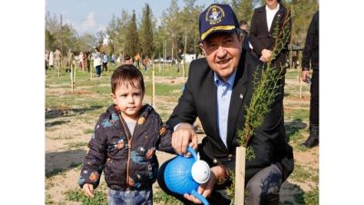 Cumhurbaşkanı Ersin Tatar, fidan dikme etkinliğine katıldı